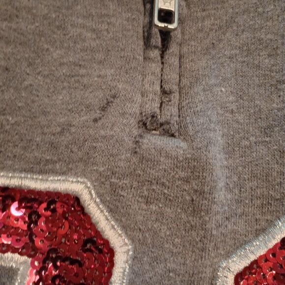 Pink VS 5th & Ocean Arkansas Razorbacks 1/4 Zip Pullover M Bling See Description - Picture 8 of 10